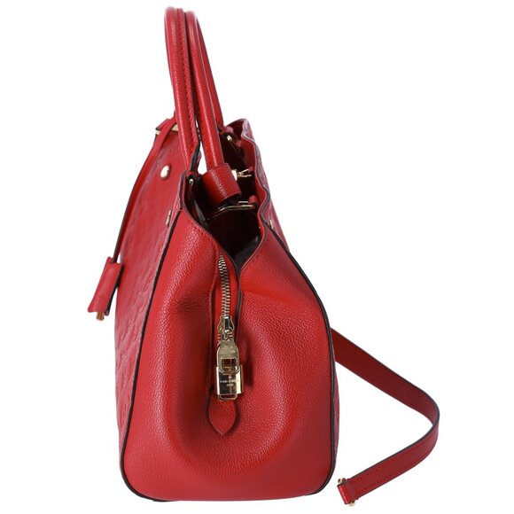 Louis Vuitton Montaigne MM Monogram Empreinte Handbag M41194 Cerise - Picture 6 of 11